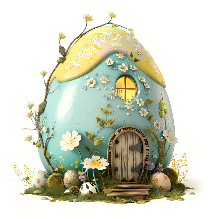 Easter Egg House,Easter Egg,Gingerbread House