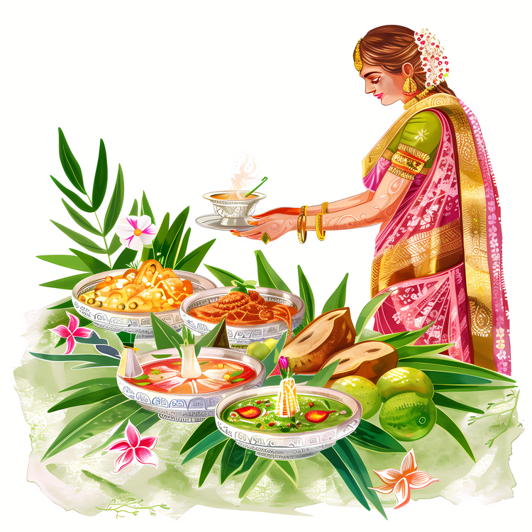 Happy Ugadi,Traditional Indian Food,Serving Platter