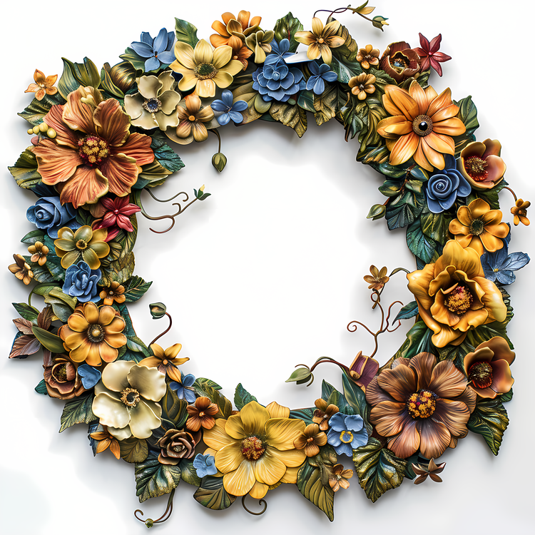 Flower Wreath,Floral Wreath,Decorative Wreath