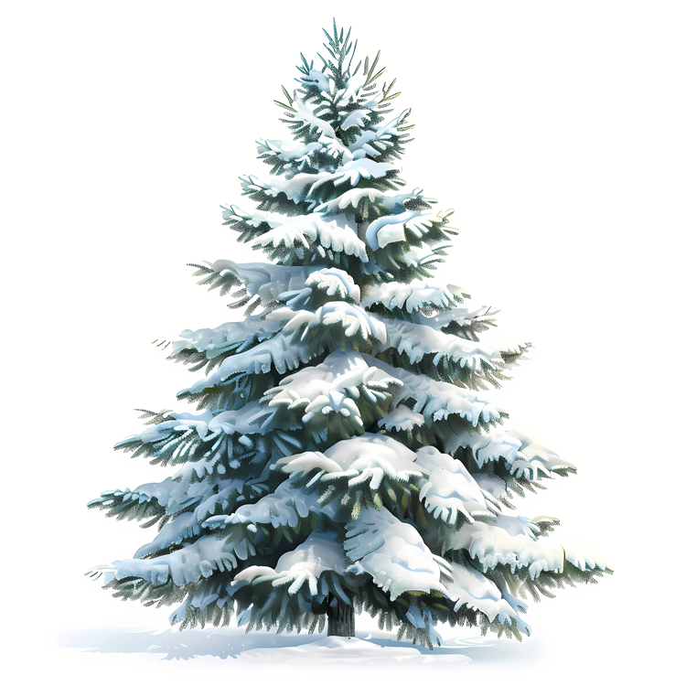 Fir Tree,Christmas Tree,Snow Covered