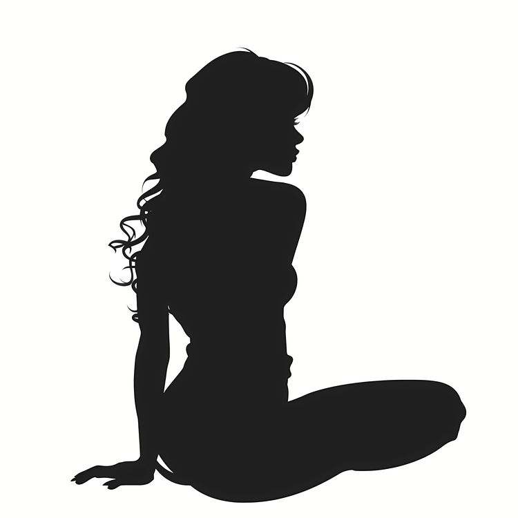 Sexy Lady,Black And White,Silhouette