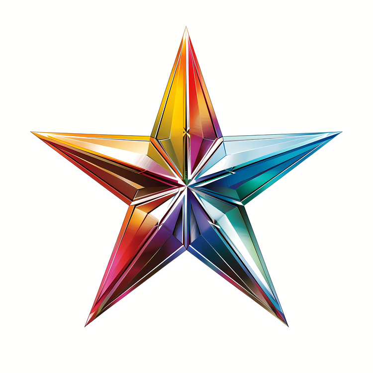 Star Shape,Colorful,Triangular