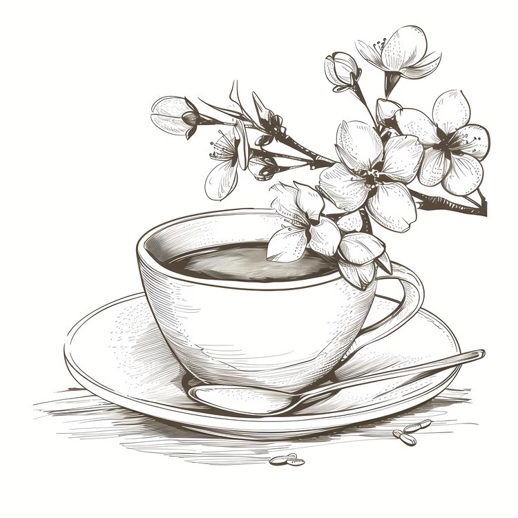 Spring,Coffee,Bouquet