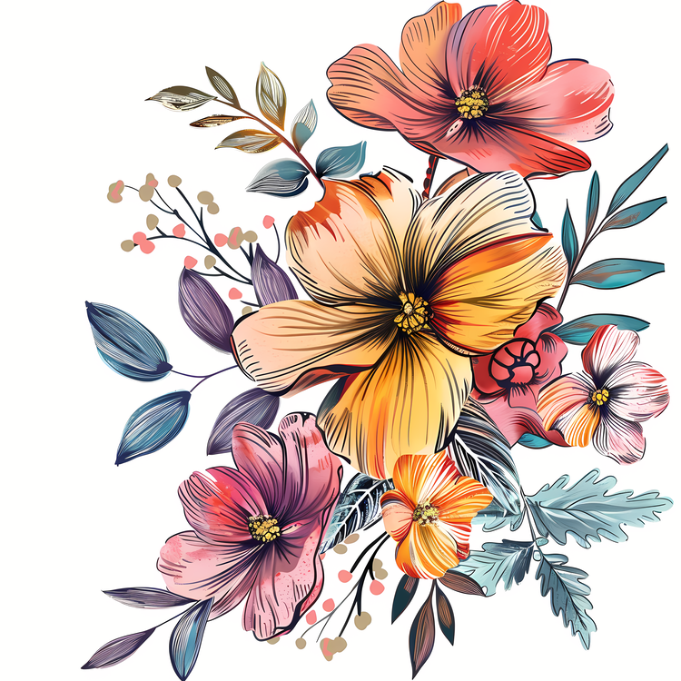 Boho Style,Flower Design,Flowers