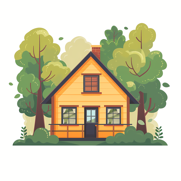 House,Yellow House,Forest