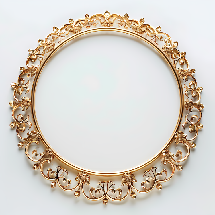 Round Frame,Gold Frame,Ornate