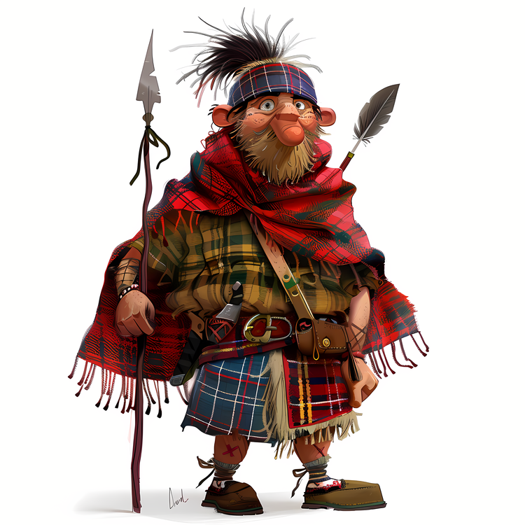 Tartan Day,Person In A Kilt,Outdoor Clothing