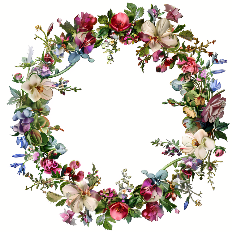 Flower Wreath,Floral Wreath,Flower Circle