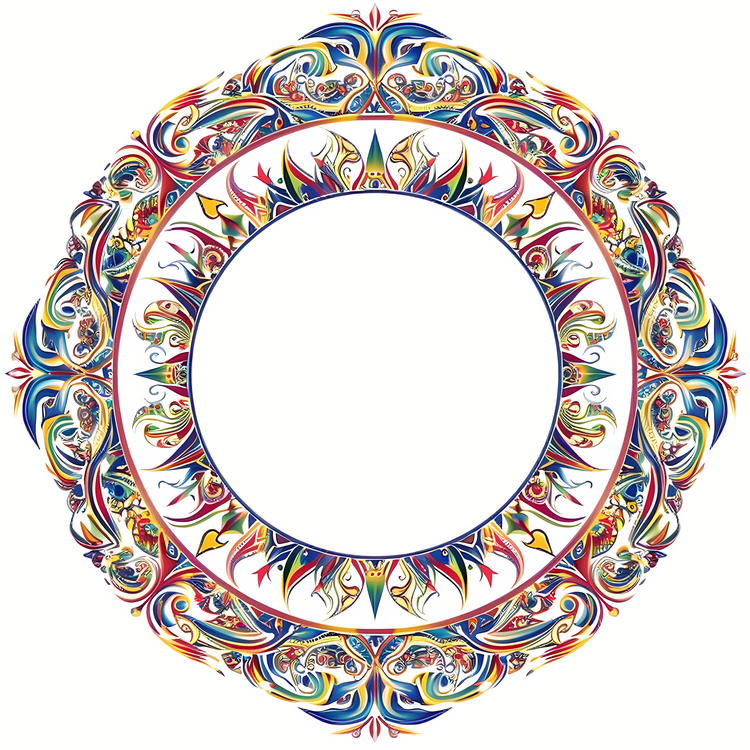Round Frame,Ornamental Frame,Patterned Design