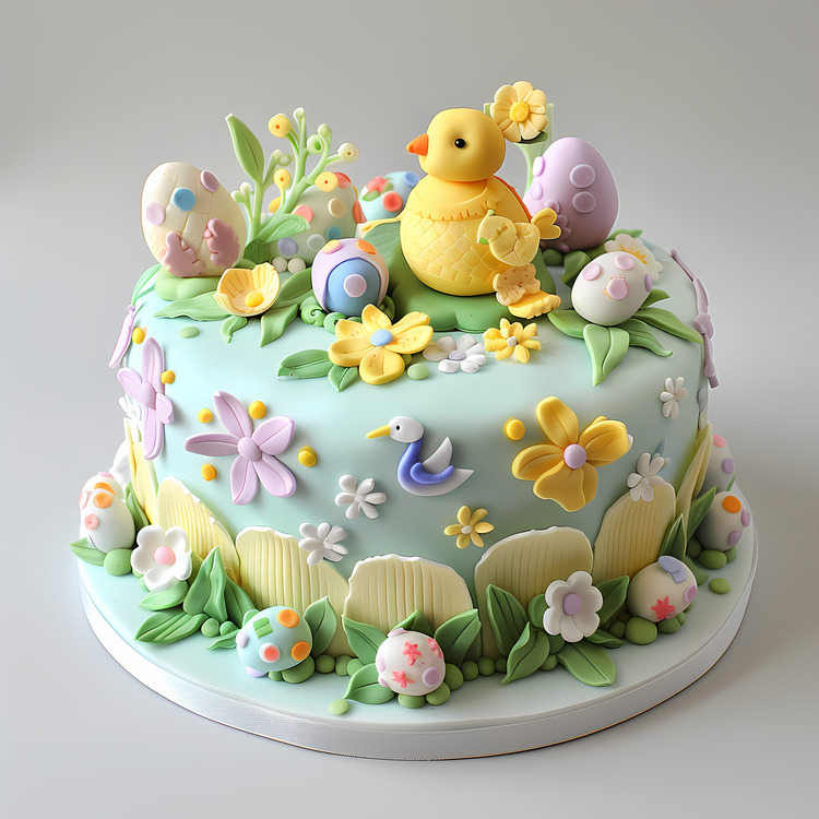 Easter Cake,Decorated Cake,Egg Hunt