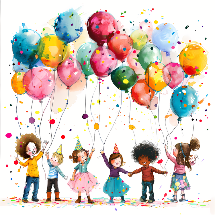 Party Day,Happy Kids,Birthday Party