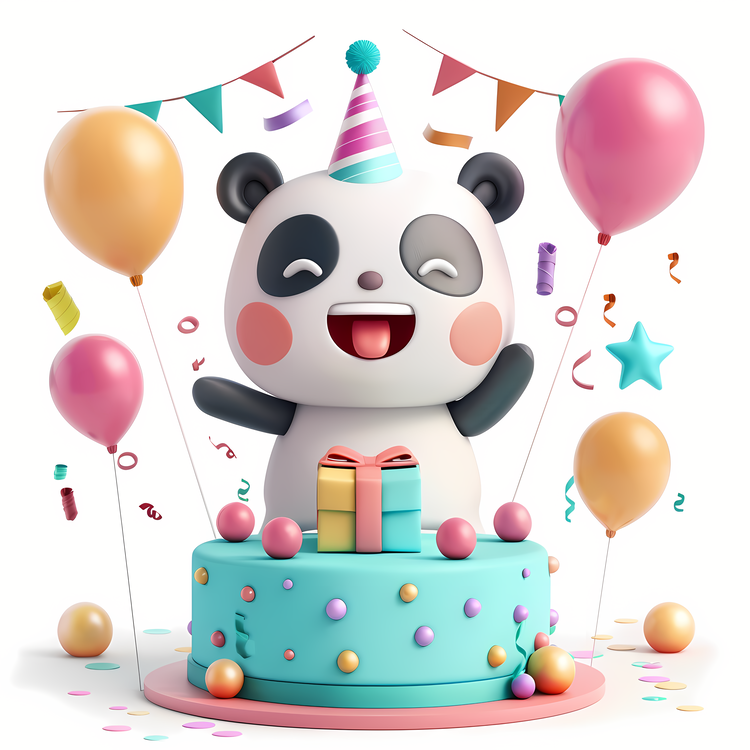 Party Day,Panda,Cake