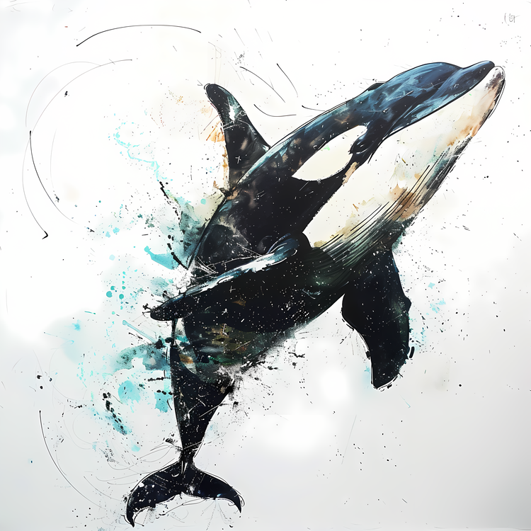 Killer Whale,Painting,Whale