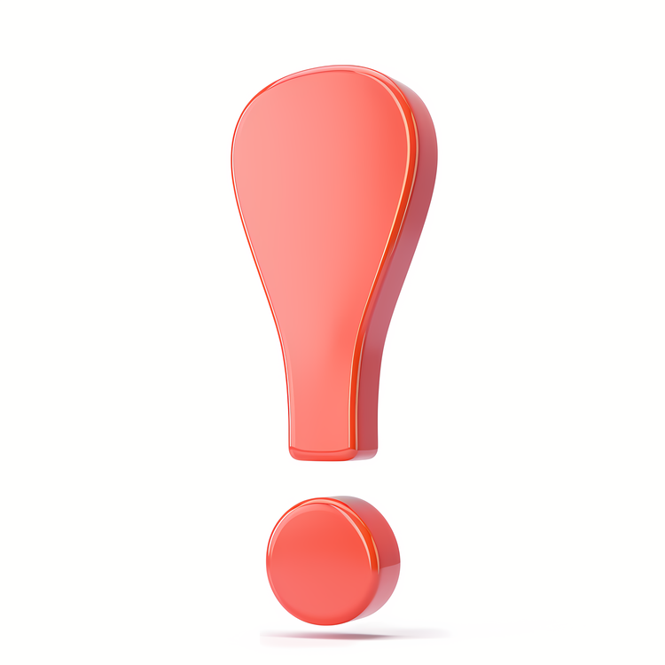 Exclamation,Red,Lightbulb Shape
