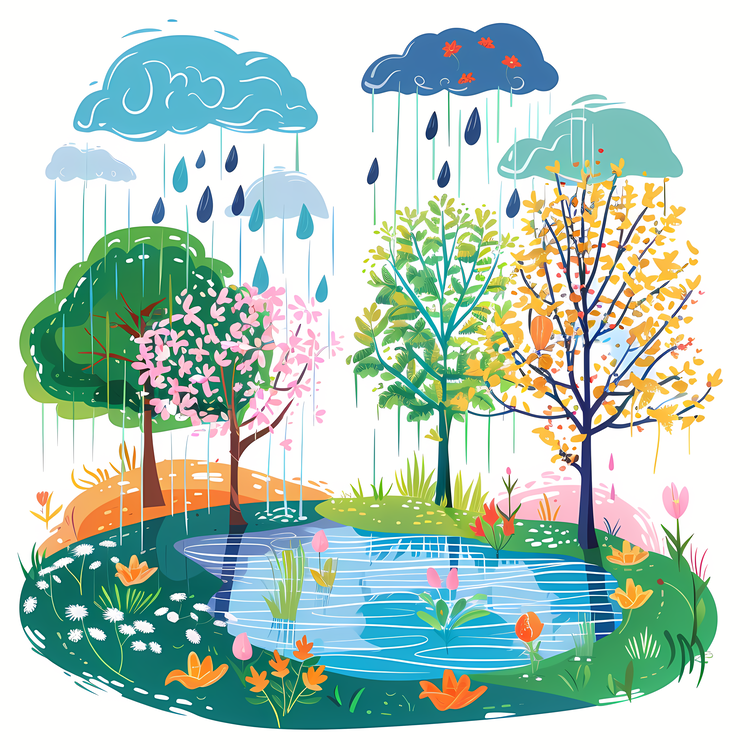 Spring,Rainy Day,Springtime