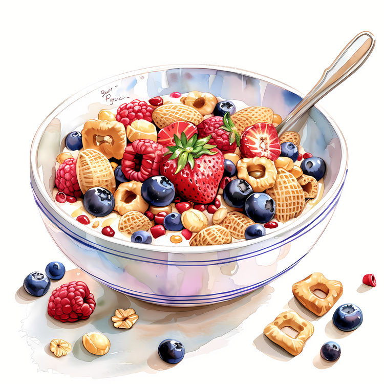 Cereal,Amazing Breakfast,Fruits