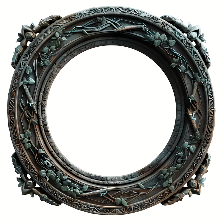 Round Frame,Human,Floral