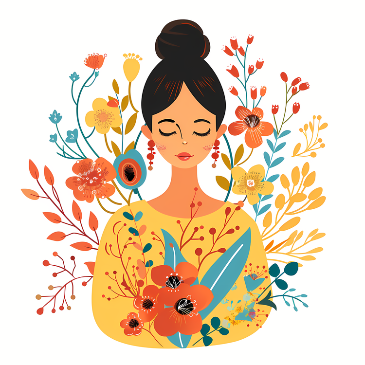 Spring Woman,Floral,Woman