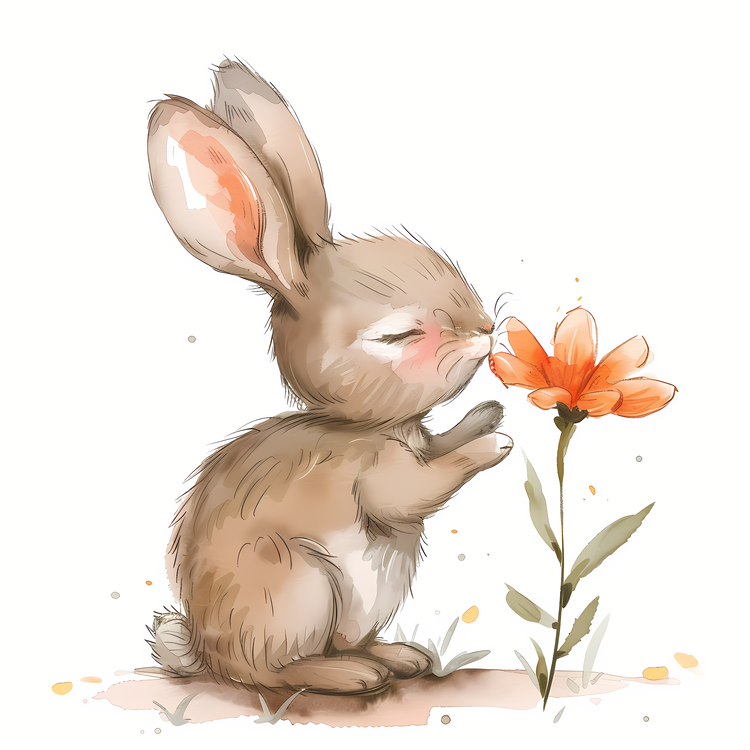 Spring,Rabbit,Flowers