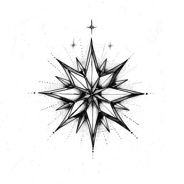 Star Shape,Nautical,Compass