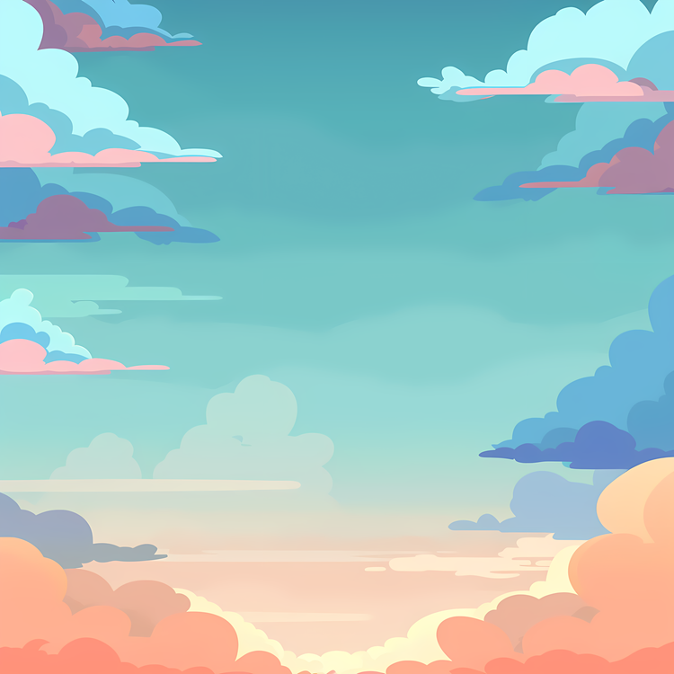 Sky Background,Cartoon,Clouds