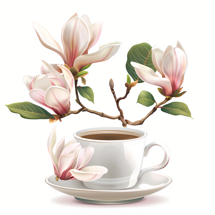 Spring,Coffee,Magnolia