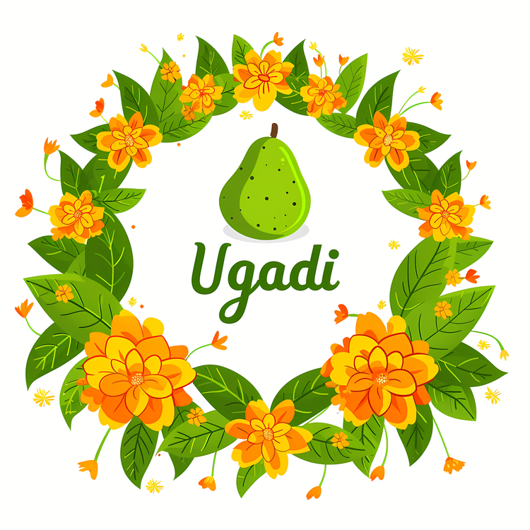 Happy Ugadi,Wreath,Flower