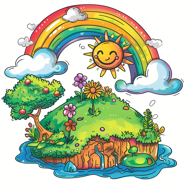 Find A Rainbow Day,Island,Landscape