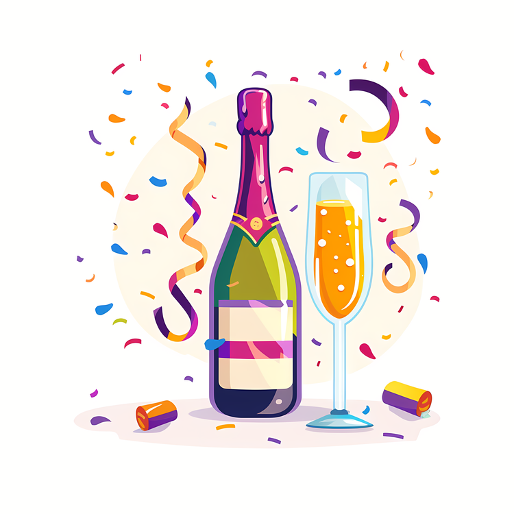 Happy New Year,Celebration,Champagne