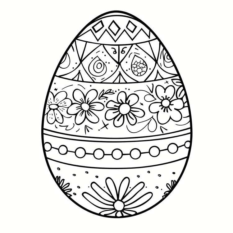 Coloring Easter Egg,Easter Egg,Coloring Page