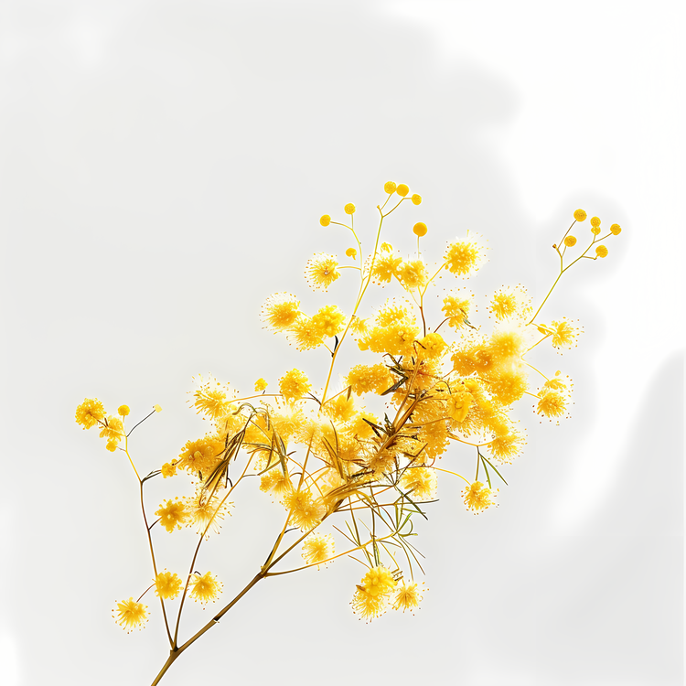 Mimosa Flowers,Yellow,Flower