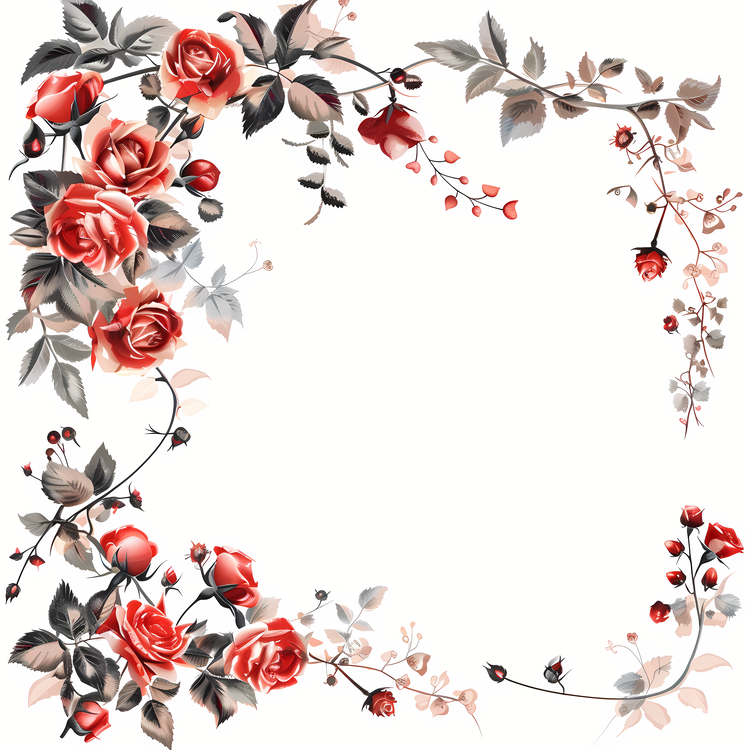 Wedding Frame,Rose,Flowers