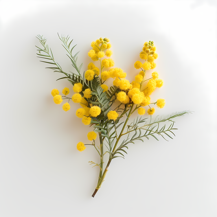 Mimosa Flowers,Bouquet Of Yellow Flowers,Bouquet