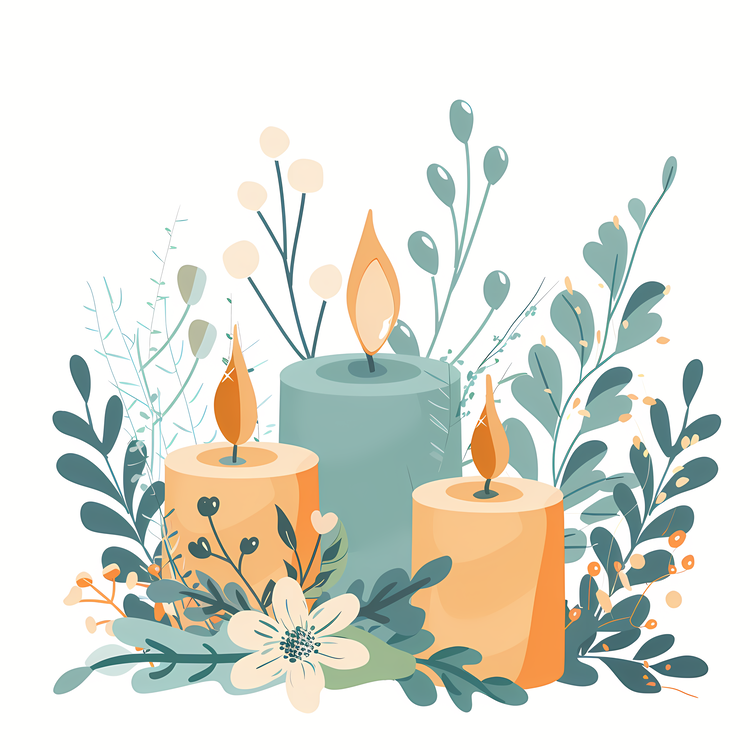 Christmas Candles,Candle,Wreaths