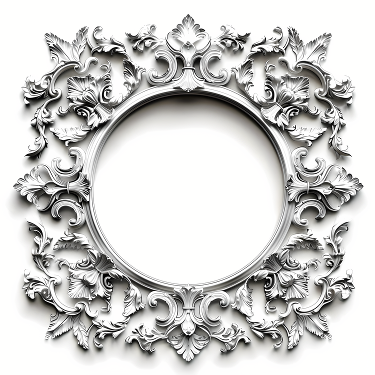 Round Frame,Ornate,Antique