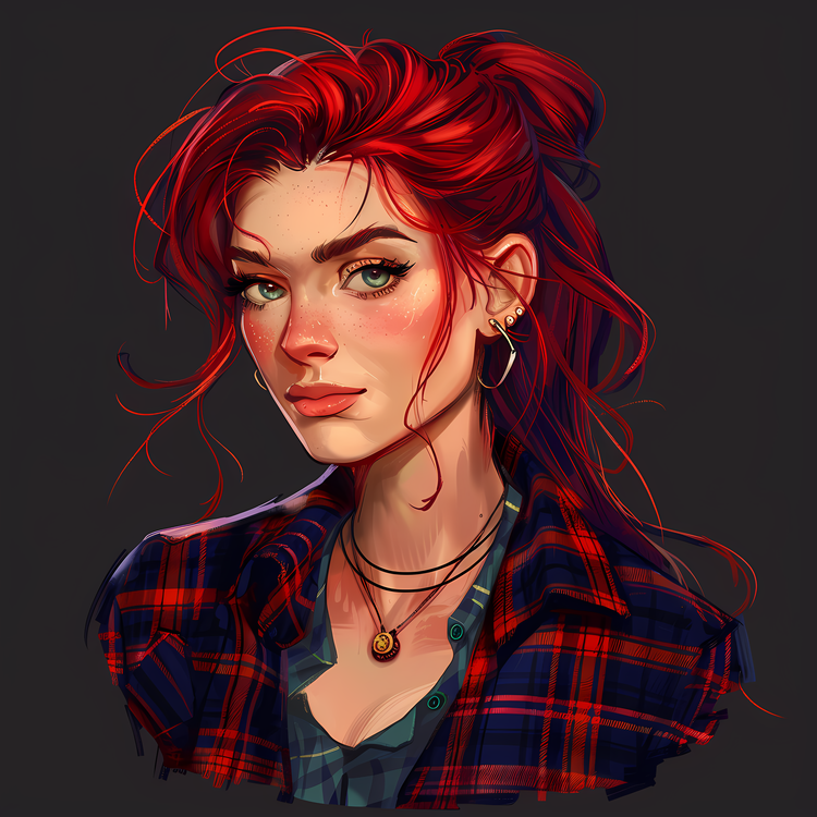 Tartan Day,Girl,Red Hair