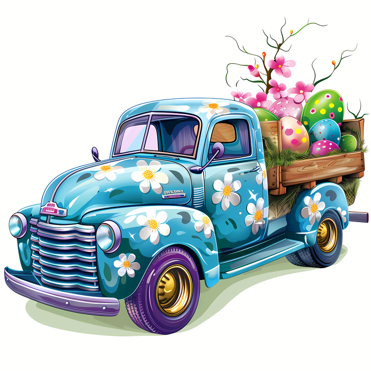 Easter Truck,Easter Egg Cart,Fruit Basket