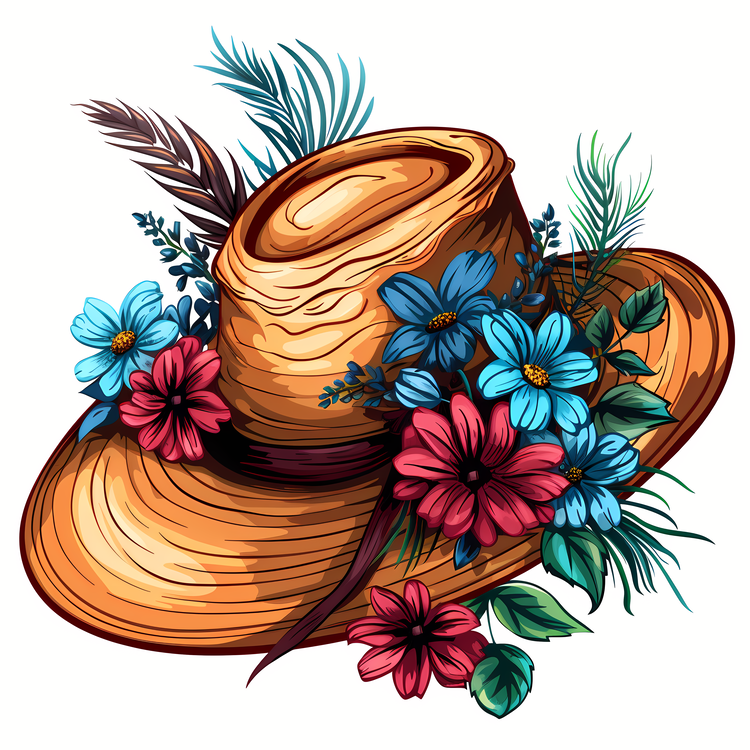 Boho Style Hat,Hat,Flowers