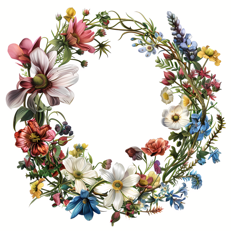 Flower Wreath,Vintage Floral Wreath,Floral Arrangement