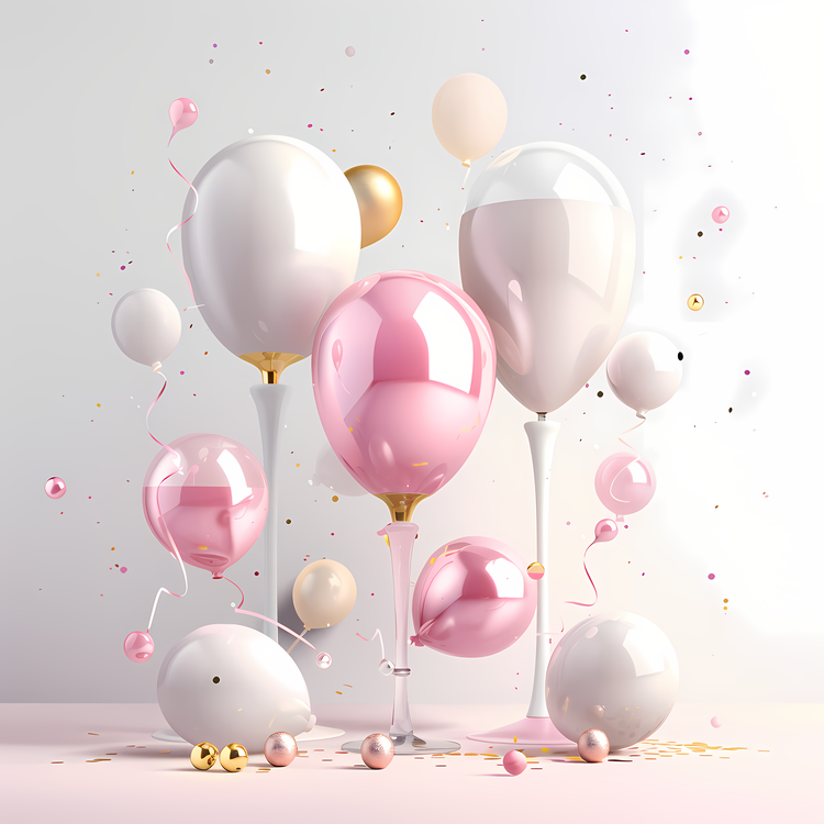 Party Day,Party Balloons,Pink Balloons