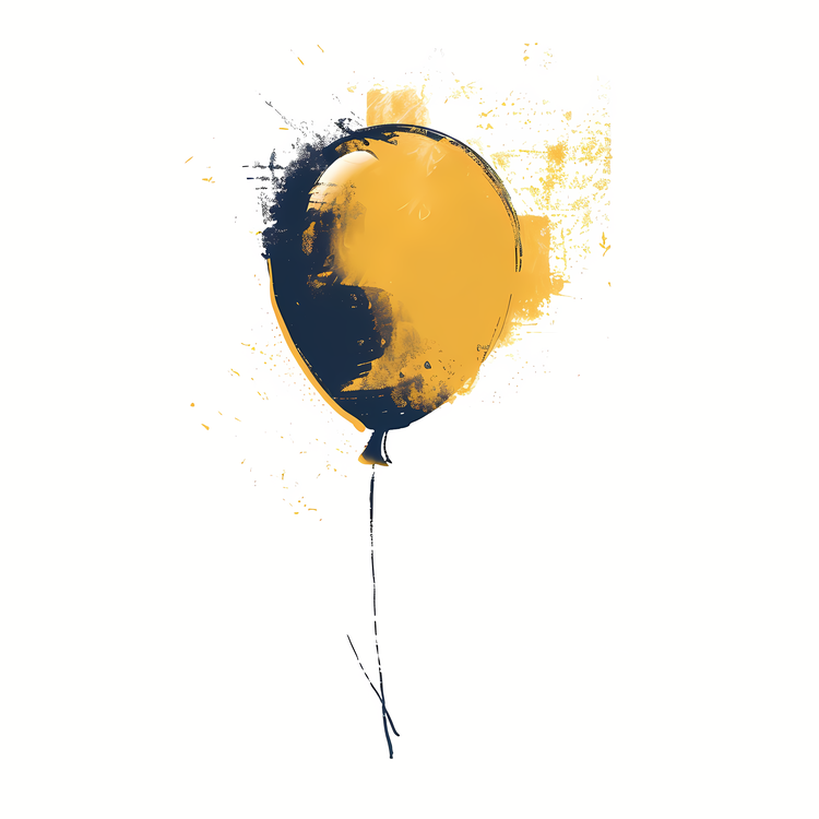 Balloon,Yellow Balloon,Paint Splatter