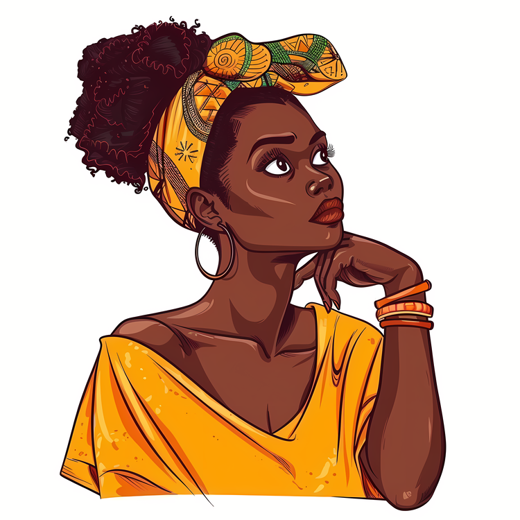 Thinking Woman,African Woman,Tshirt