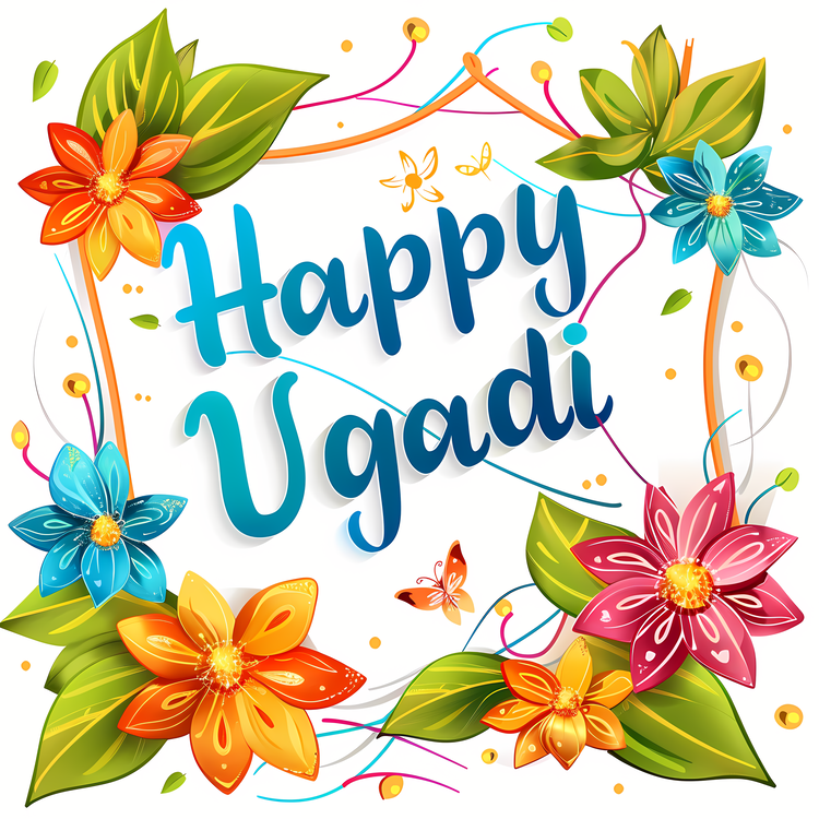 Happy Ugadi,Flowers,Garden