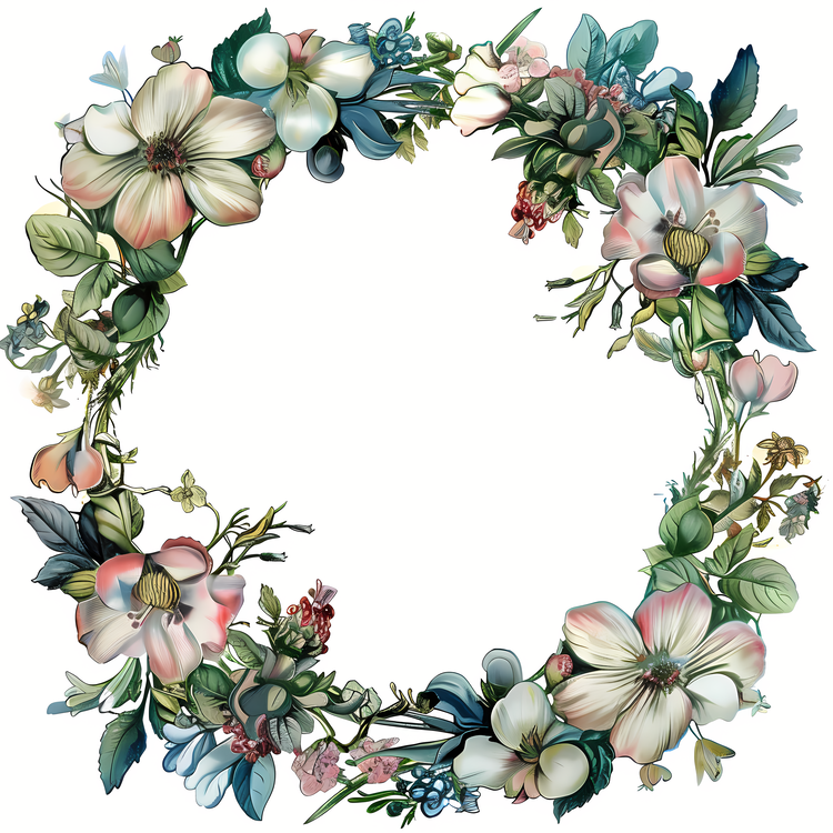 Round Frame,For   Include Wreath,Floral
