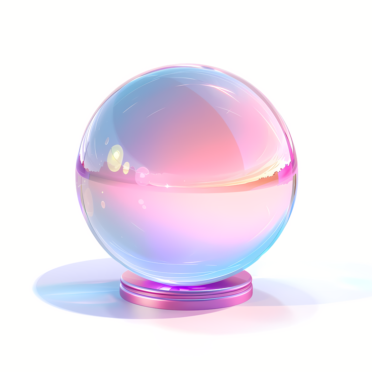 Mystical Crystal Ball,Glass Orb,Colorful