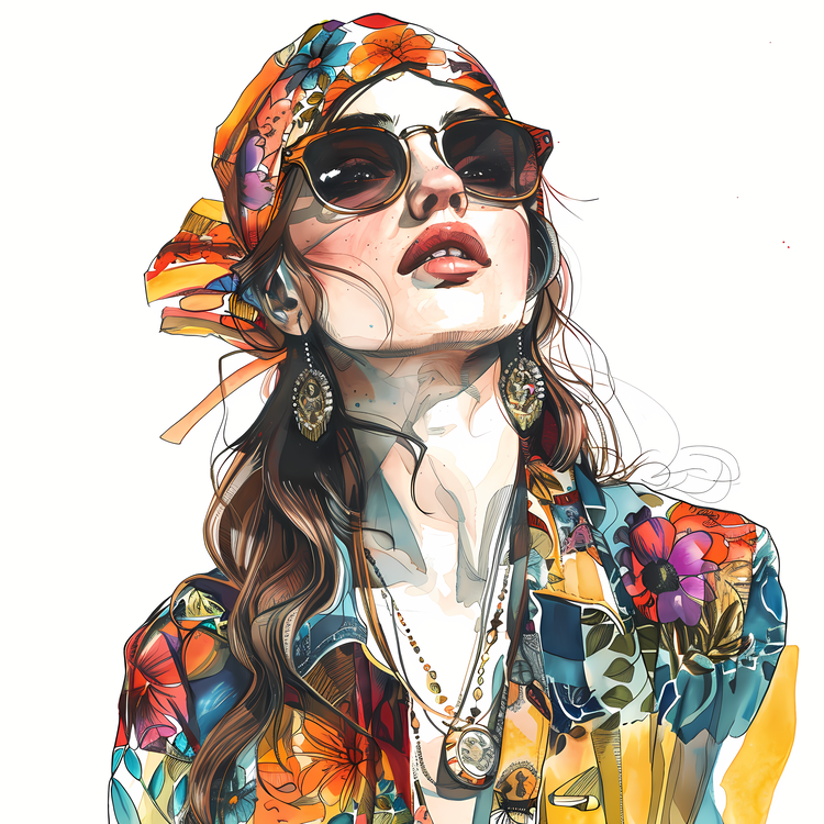 Fashion Retro,Watercolor,Artwork