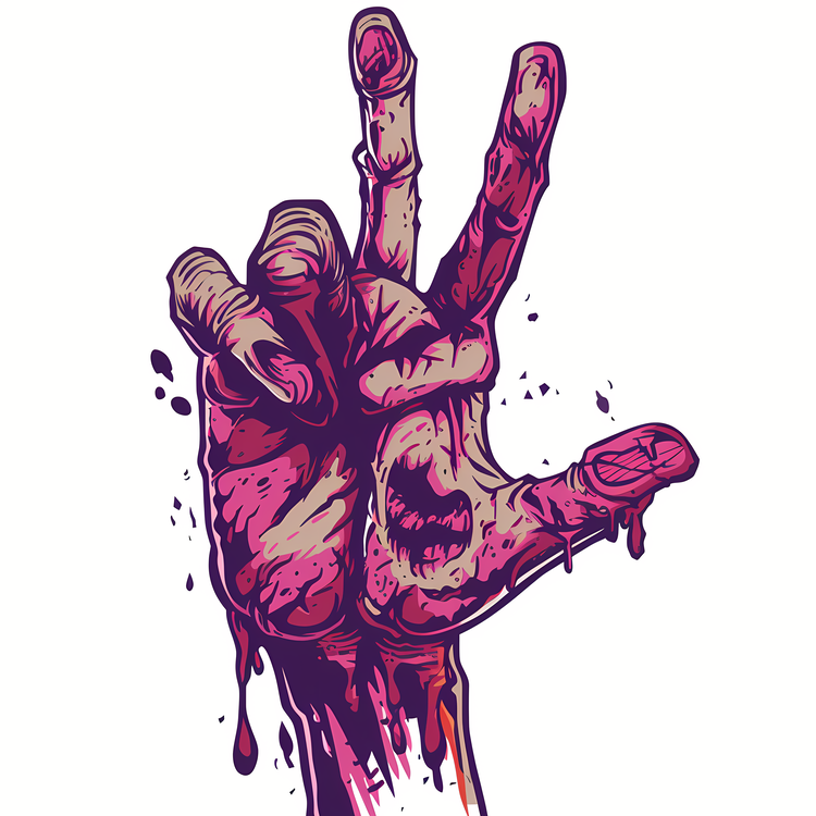 Halloween Background,Zombie Hand,Blood Splatter