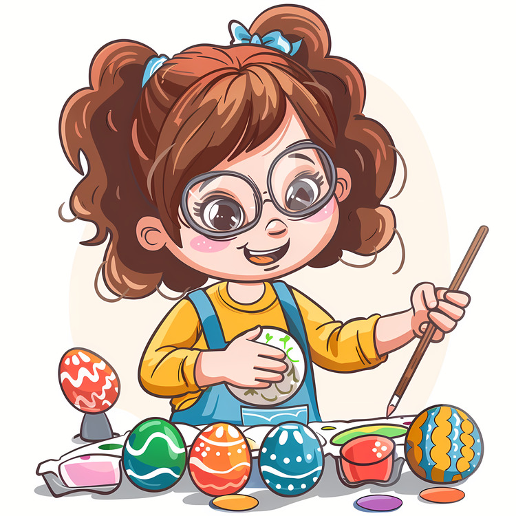 Coloring Easter Egg,Cartoon,Childish