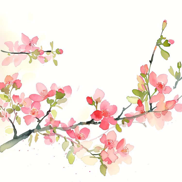 Spring,Watercolor,Blossom