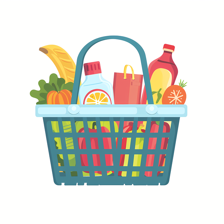 Shopping Basket,Groceries,Supermarket